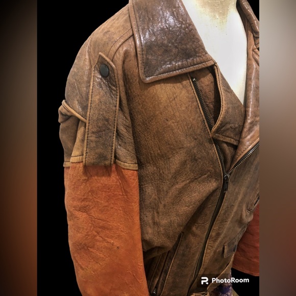 Vintage 90’s DKNY Leather Bomber Jacket S-M - Picture 5 of 13